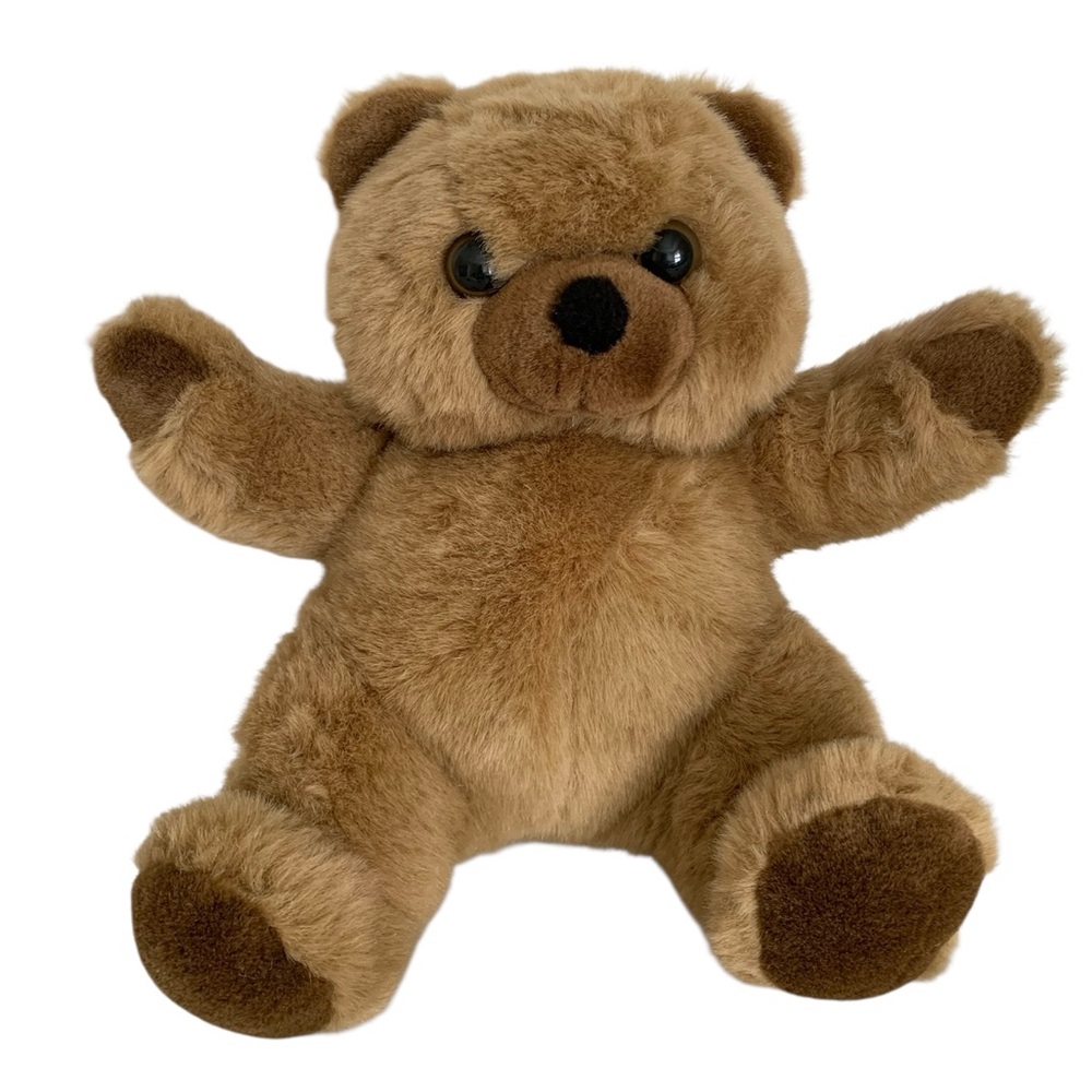 VTG Dex Teddy Bear Stuffed Animal Heartbeat Audio Pocket Crib Attachment Brown